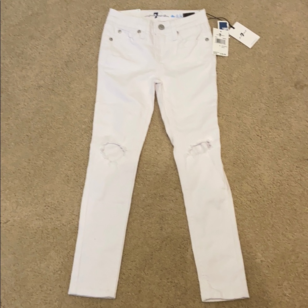 NWT girl’s Size 7 Seven for All Mankind white jeans